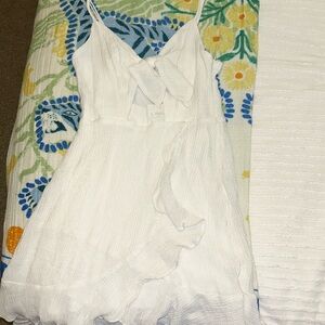 White ruffle dress